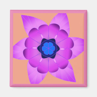 Magnet für rosa und blaue Blume