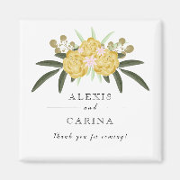 Magnet für Rose und botanische Blätter