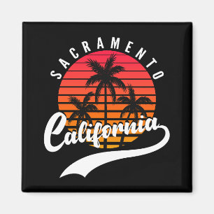 Magnet für Sacramento Retro Sonnenuntergang und Pa