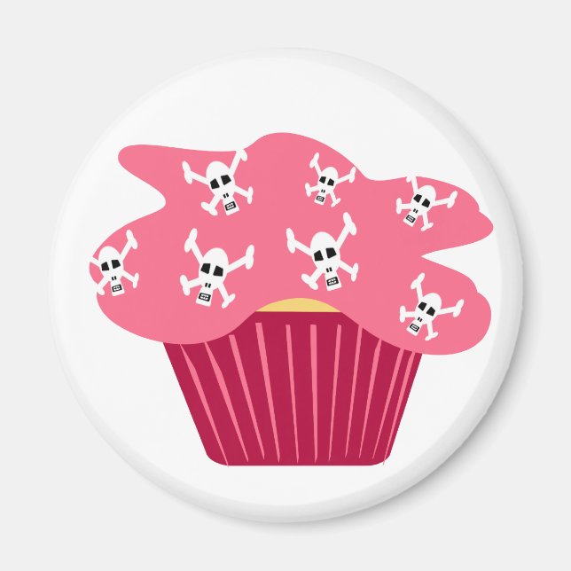 Magnet für Schädel und Cupcakes (Vorne)