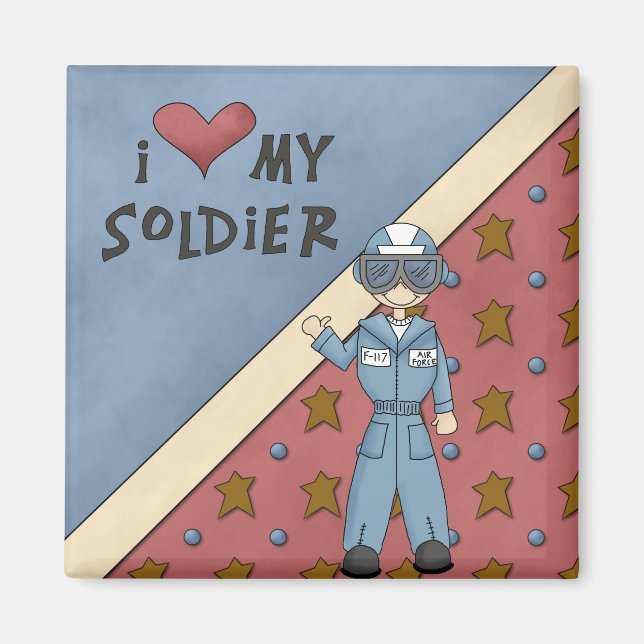 Magnet für Soldaten der militärischen Luftwaffe (Vorne)
