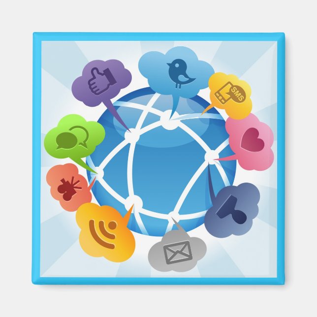 Magnet für soziale Netzwerke (Vorne)