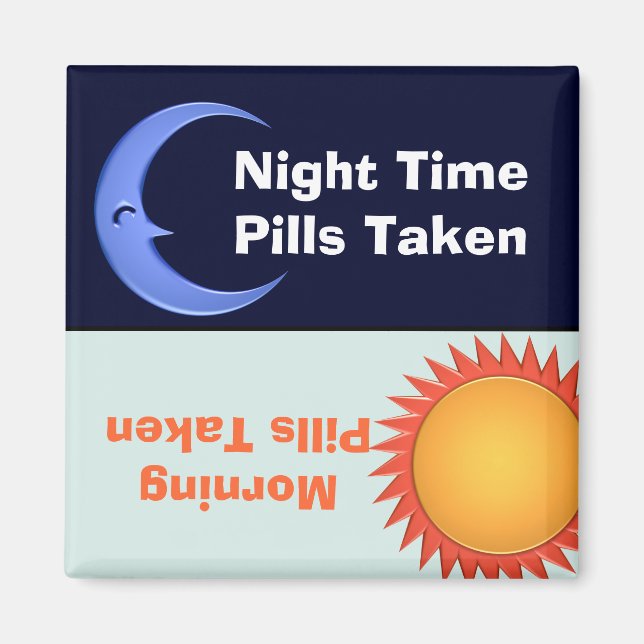 Magnet für Tag und Nacht Erinnerung (Vorne)