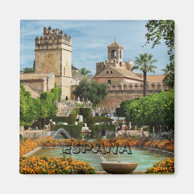 magnet Gärten der Festung von Córdoba, Spanien, (Vorne)
