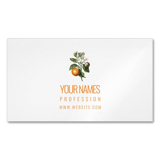MAGNET-GESCHÄFTSKARTE: ORANGE BLOSSOM MAGNETISCHE VISITENKARTE (Vorderseite)