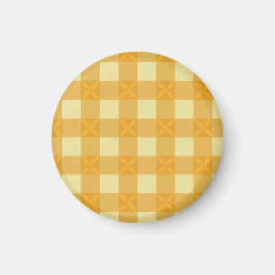 Magnet Gingham Jaune & Pétales Jaunes
