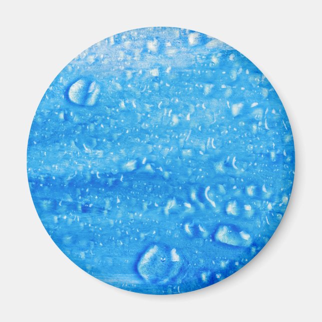 Magnet gouttes d'eau bleue (Devant)