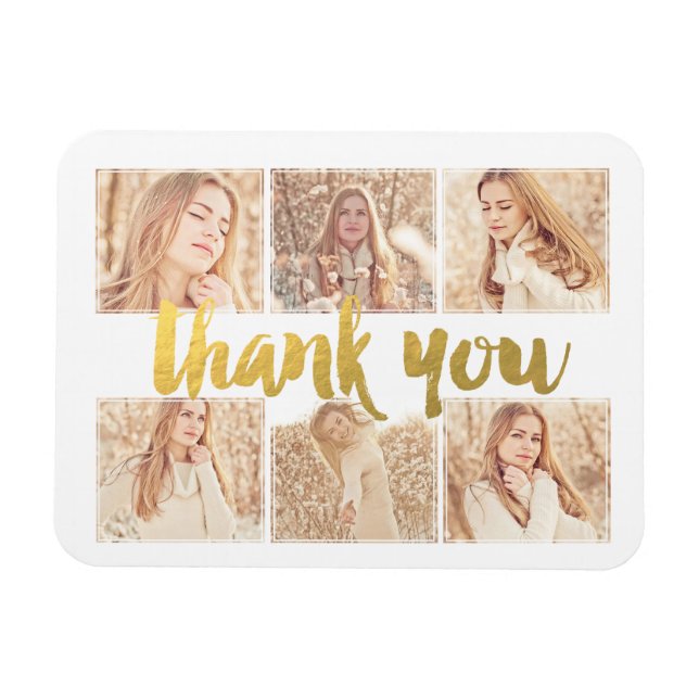 MAGNET Graduation Gold Merci cadre photo (Horizontal)