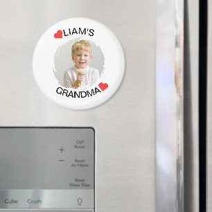 Magnet grand-mère personnalisé   Photo du visage e