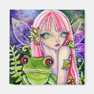 Magnet - grüner Frosch-Elf