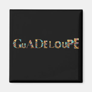 Magnet Guadeloupe Farbige Buchstaben Magnet