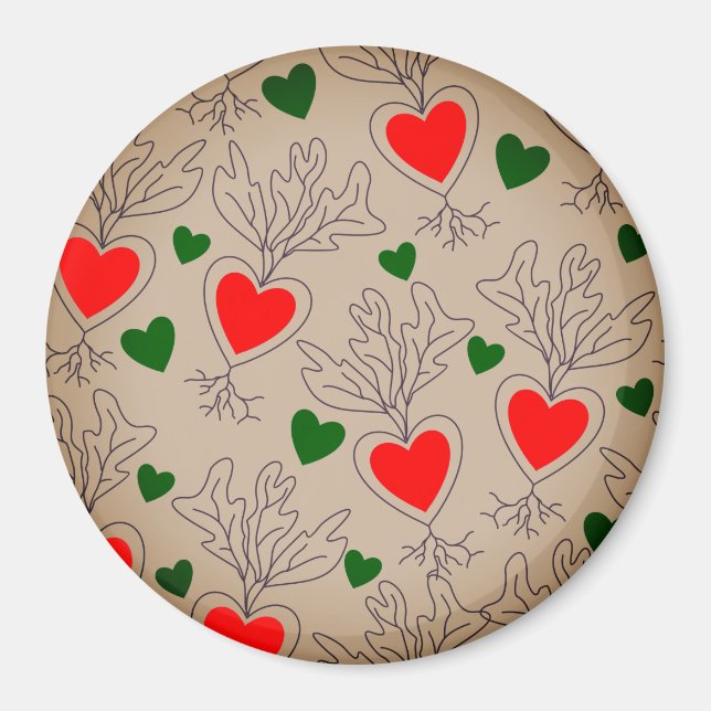 Magnet: Happy Gärtner oder wachsen mit Liebe. Magnet (Vorne)