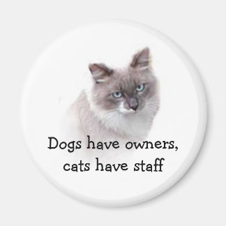 Magnet - Hunde haben Besitzer, Katzen haben Mitarb