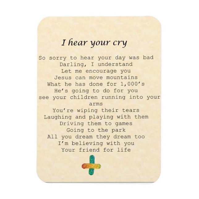 magnet-'I hear your cry" Magnet (Vertikal)