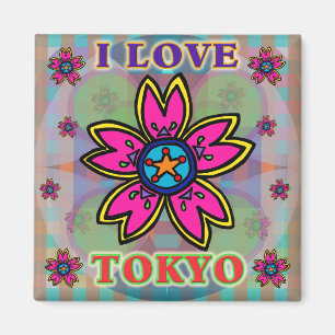 Magnet "I LIEBE TOKYO" Blume