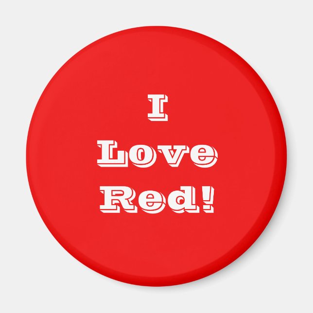 Magnet I Love Red (Devant)
