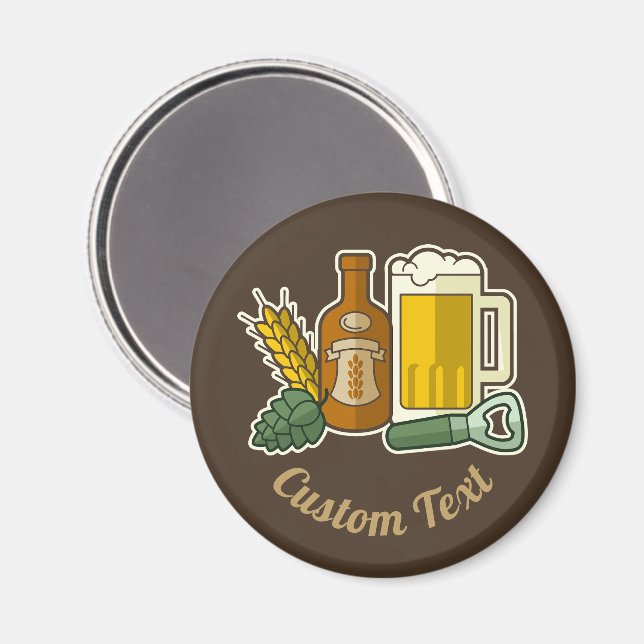 Magnet Icônes de bière (Recto/Verso)