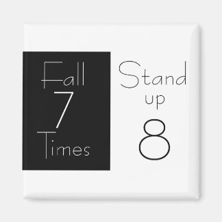 Magnet Inspirationnel "Automne Sept Fois, Levez-Vo