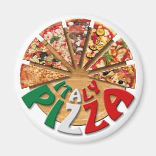 Magnet-Italien-Pizza auf dem Schneidebrett Magnet