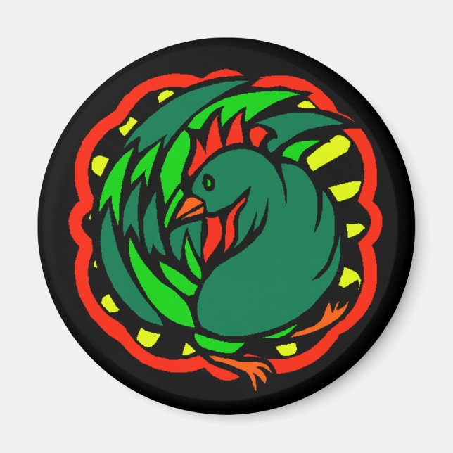 Magnet ~ Jahr des Roosters Chinesisches Zodiac-Zei (Vorne)