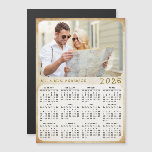 Magnet-Karte für 2026 Kalender Benutzerdefiniertes Magnetkarte (Vorne/Hinten)