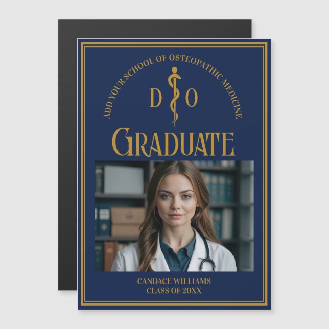 Magnet-Karte für den Abitur der Blauen Osteopathis Magnetkarte (Vorne/Hinten)