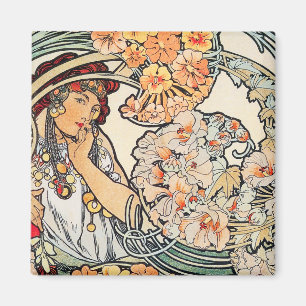 Magnet:  Kunst Nouveau - Sprache der Blumen Magnet