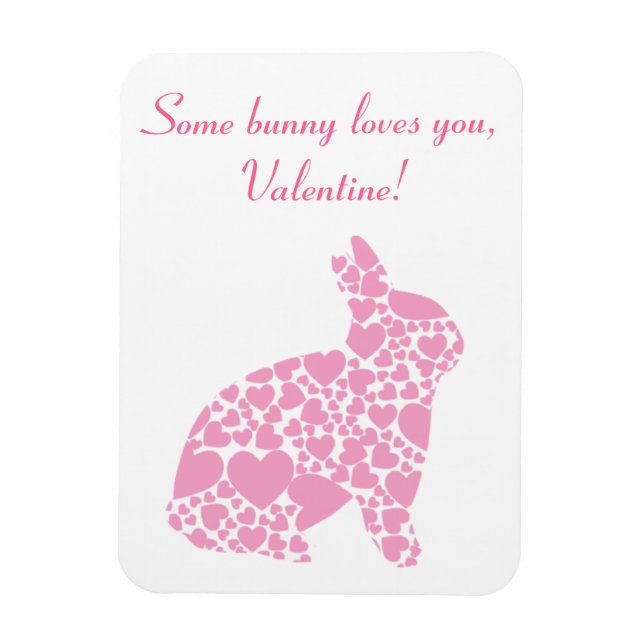 Magnet lapin de la Saint Valentin (Vertical)