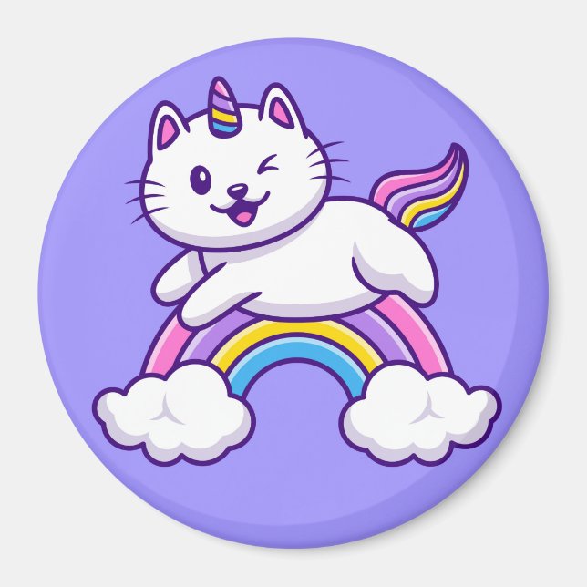 Magnet Licorne Chat Mignon (Devant)