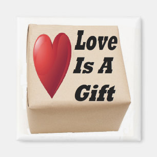 Magnet-Liebe ist ein Geschenk Magnet