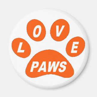 Magnet-Liebe Paws Orange Magnet