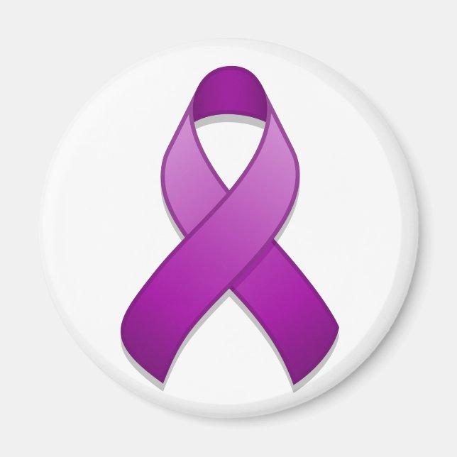 Magnet lila Awareness Ribbon (Vorne)