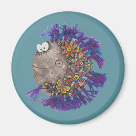 Magnet - Lila Garnfisch - Papa