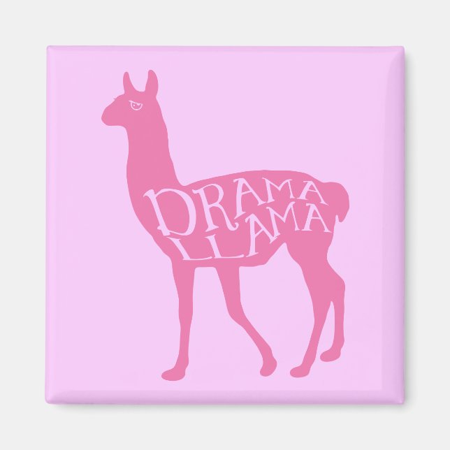 Magnet Llama Drame Rose (Devant)