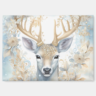 Magnet Majestic Christmas Deer en bleu