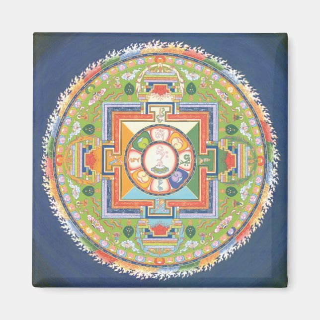 MAGNET Mandala von Chenrezig (Mitgefühl) (Vorne)