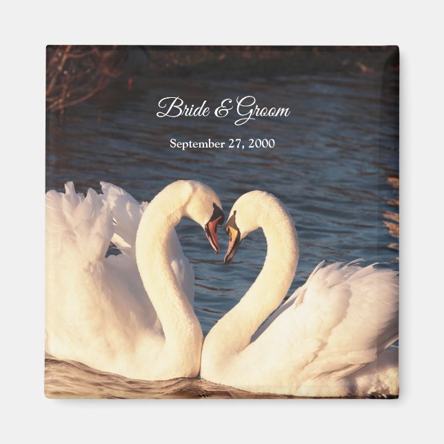 Magnet Mariage des cygnes blancs (Devant)