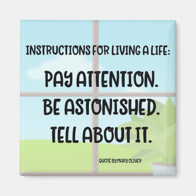 Magnet "Mary Oliver Quote" (Vorne)