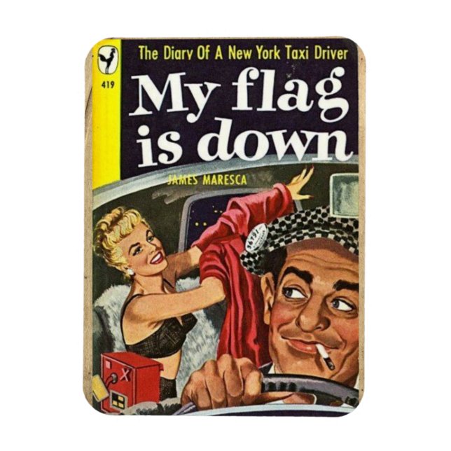 Magnet "Meine Flagge ist unten" im Vintagen Stil (Vertikal)