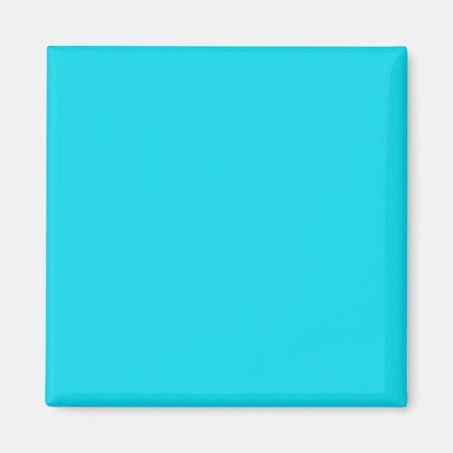 Magnet mit Aqua Blue Hintergrund (Vorne)