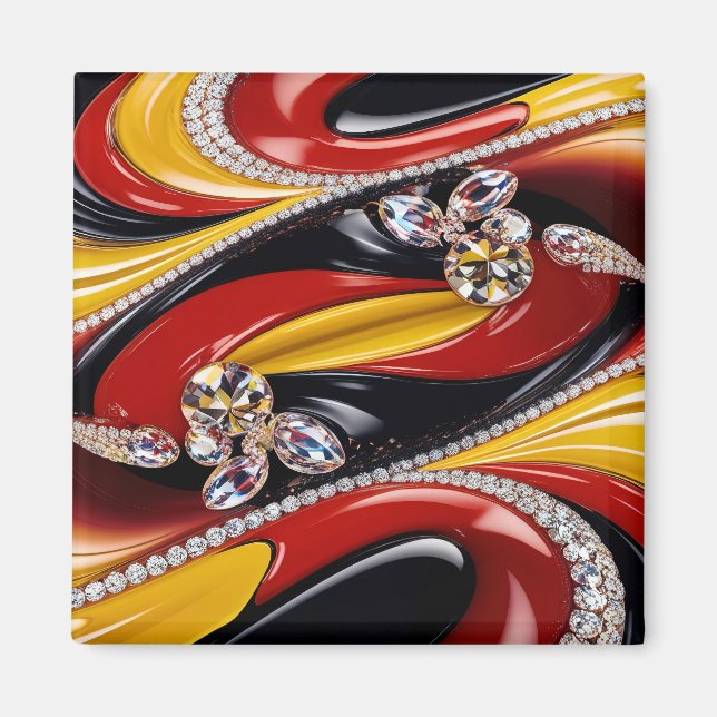 Magnet mit belgischen Farben Design (Vorne)