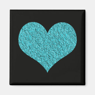 Magnet mit blauer Textur Herz