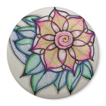 Magnet mit Blume der Meditation