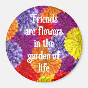 Magnet mit Blume für Freunde