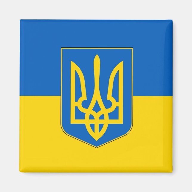 Magnet mit der Flagge der Ukraine (Vorne)