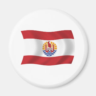 Magnet mit der Flagge von Französisch-Polynesien