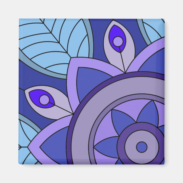 Magnet mit einer Blumenkunst (Vorne)