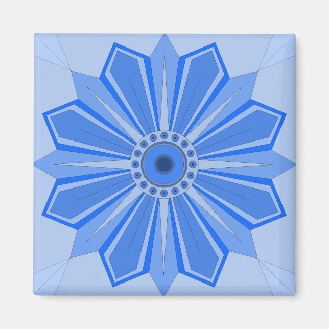 Magnet mit einer Kunst der Blume (Vorne)