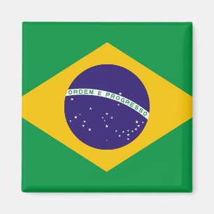Magnet mit Flagge Brasiliens