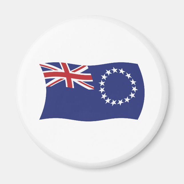 Magnet mit Flagge der Cookinseln (Vorne)
